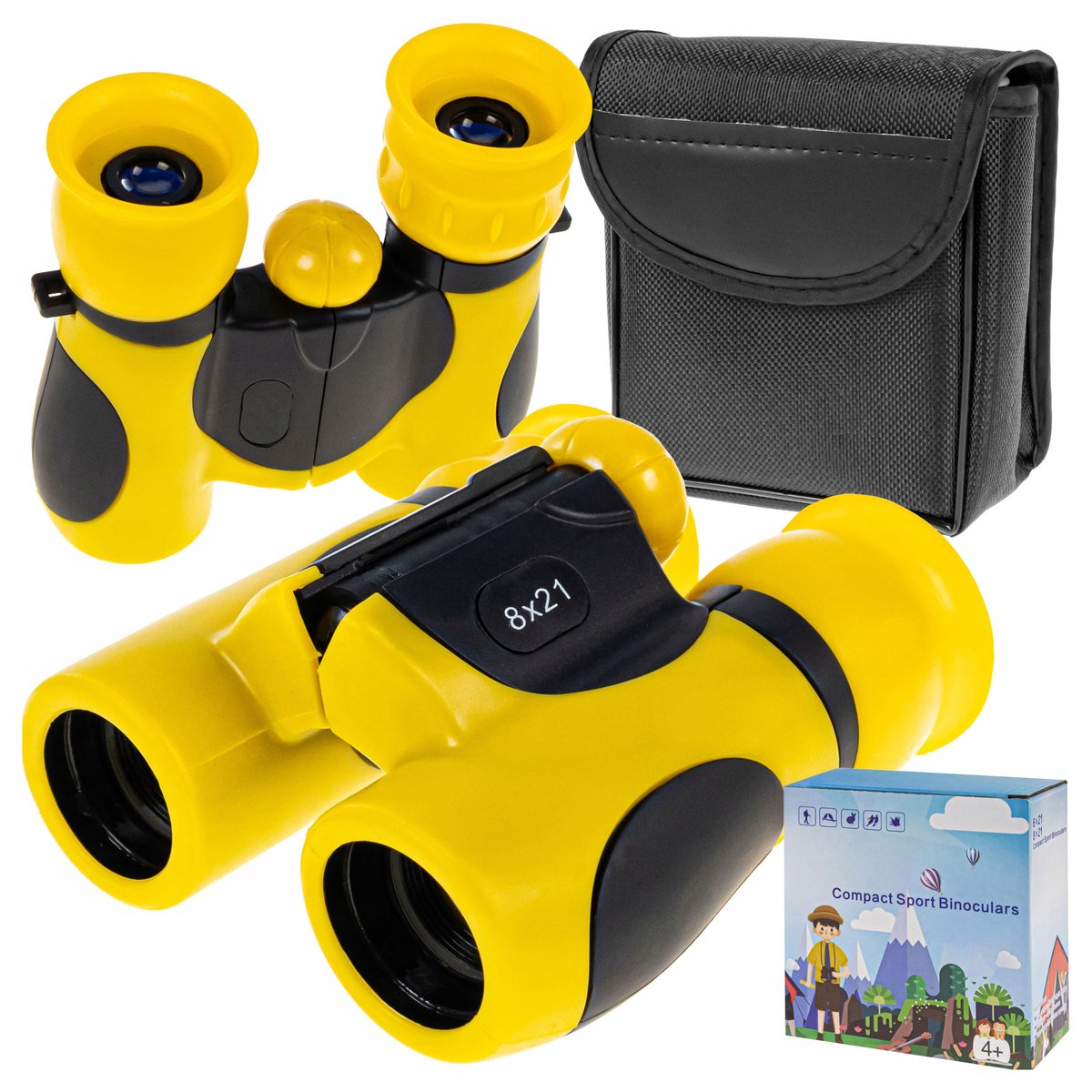 Lornetka Dzień Noc Szklana Optyka Dla Dzieci 8X21 + Futerał Akcesoria