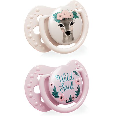 Lovi Lovi Dynamiczny smoczek uspokajający 0-2 m-ce Wild Soul Girl - 2 szt.