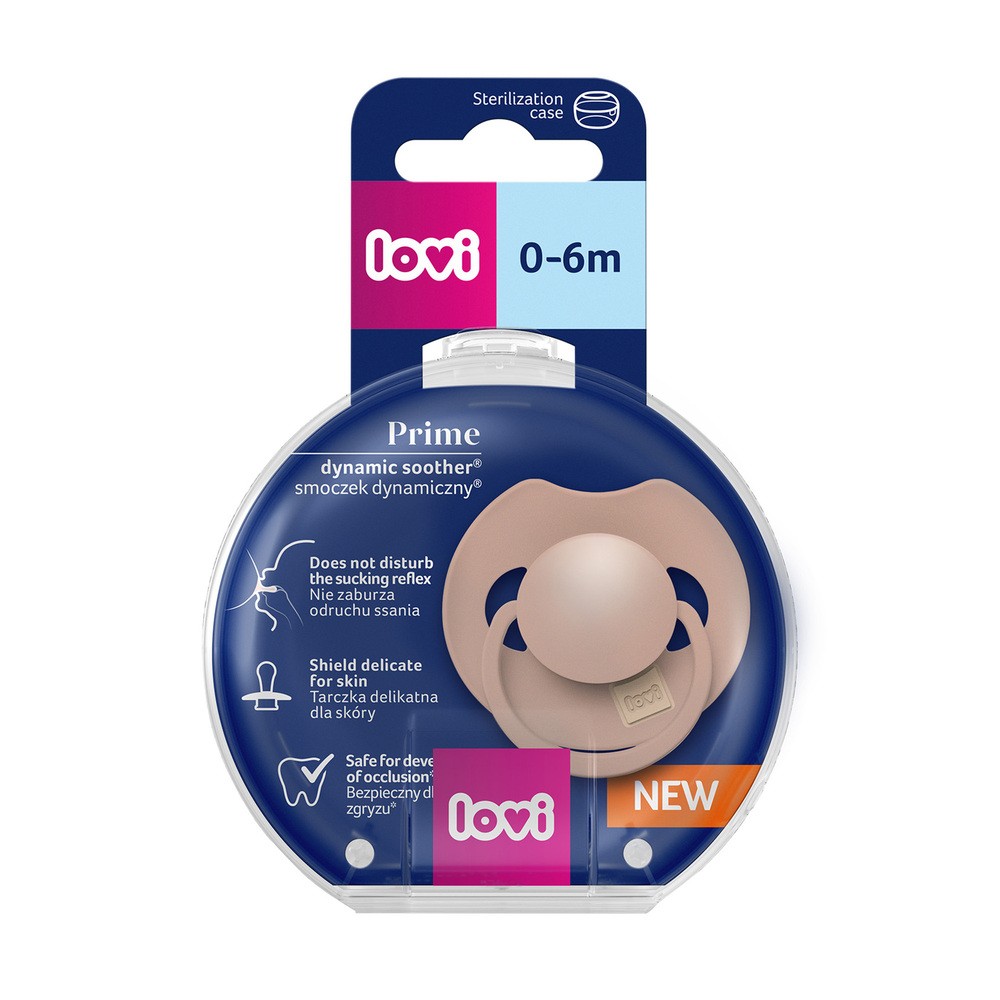 Lovi Smoczek silikonowy dynamiczny 0-6m Prime Blush 1 szt.