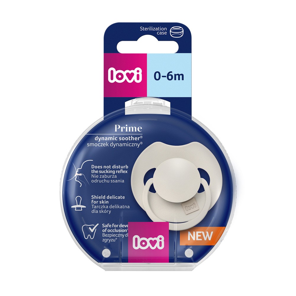 Lovi Smoczek silikonowy dynamiczny 0-6m Prime Coconut 1 szt.