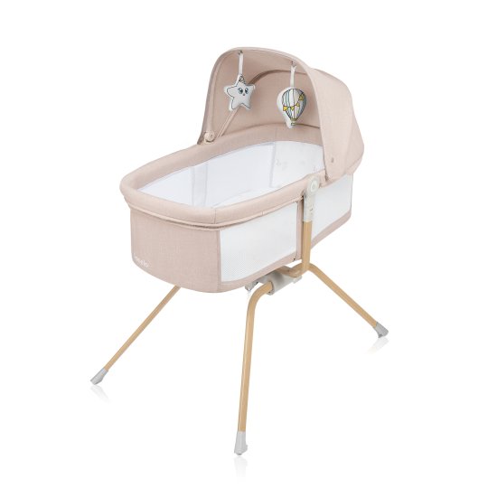 Łóżeczko Niemowlęce z Funkcją Kołyski Lionelo Malin Evo Beige Natural