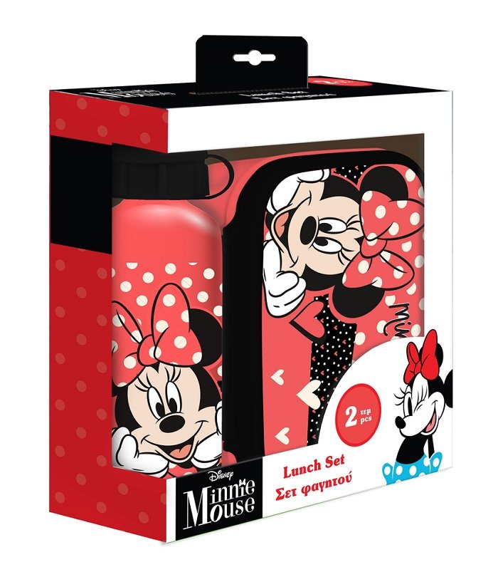 Lunch Box bidon aluminiowy, pudełko Myszka Minnie
