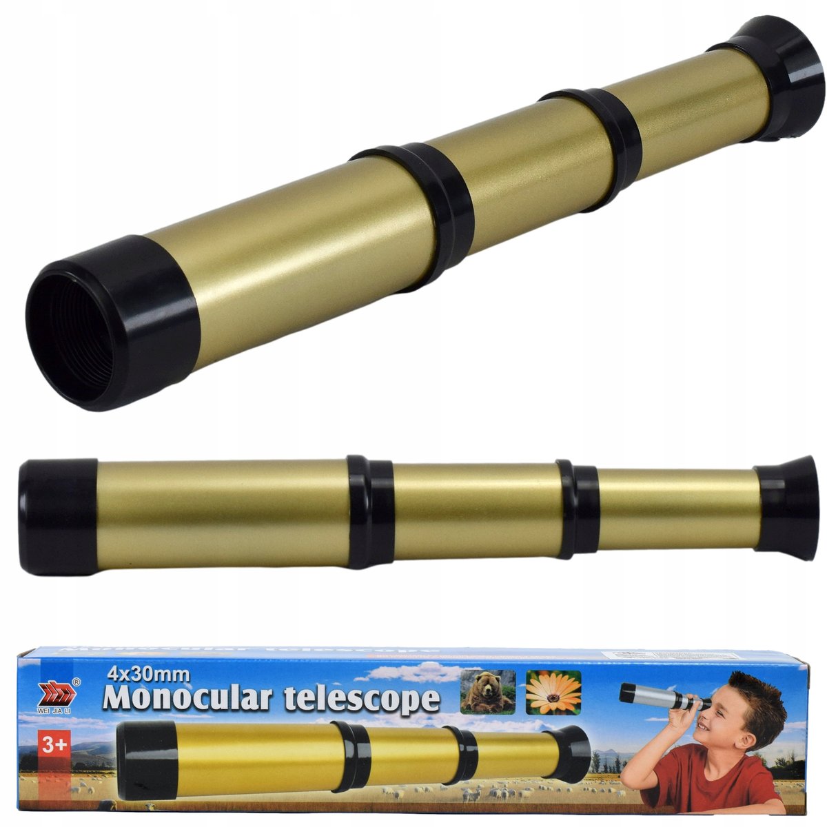 LUNETA DLA DZIECI MONOCULAR TELESKOP OBIEKTYW PIRACKI TELESKOP ZABAWKA