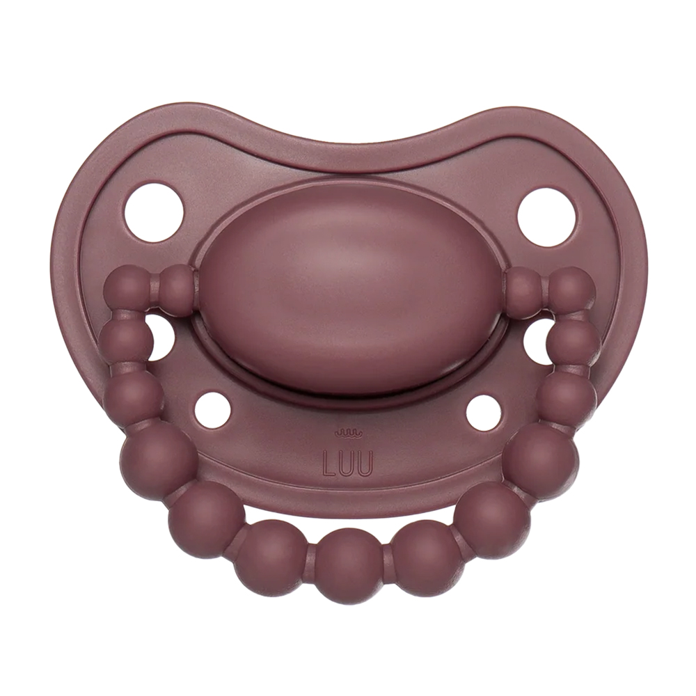 Luu Kids, smoczek uspokajający, pozycjonujący, silikonowy, Moroccan Pink, 3-6 miesięcy, 1 sztuka