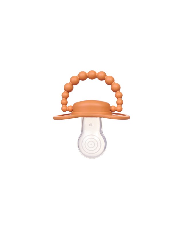 LUU - Smoczek pozycjonujący, pumpkin spice 3-6 m