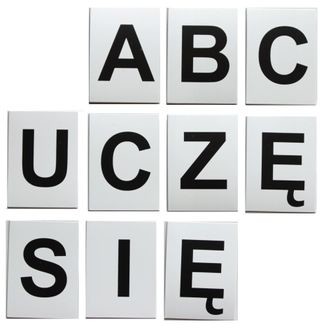 MAGWORDS Literki Magnetyczne MagWords tabliczki czarne