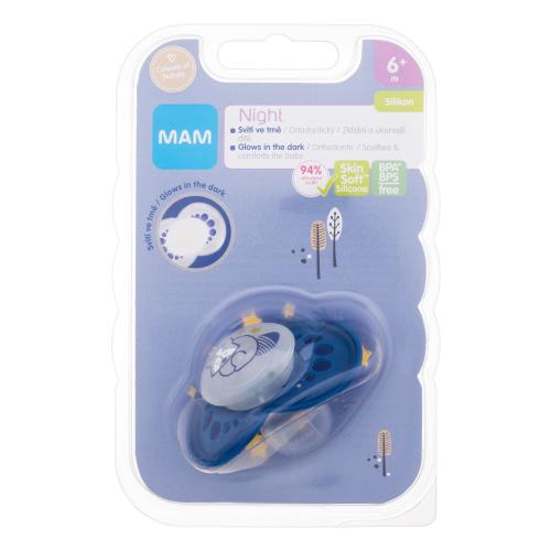 MAM Night Silicone Pacifier 6m+ Raccoon smoczek 1 szt dla dzieci