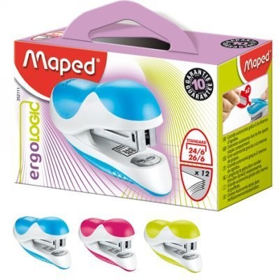 Maped Zszywacz Ergologic mini standard do 15 kartek mix kolorów zszywki 24-26 6