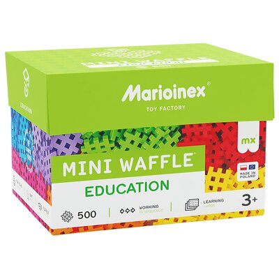 Mario-inex Klocki konstrukcyjne 500 elementów z kartami. Mini Waffle