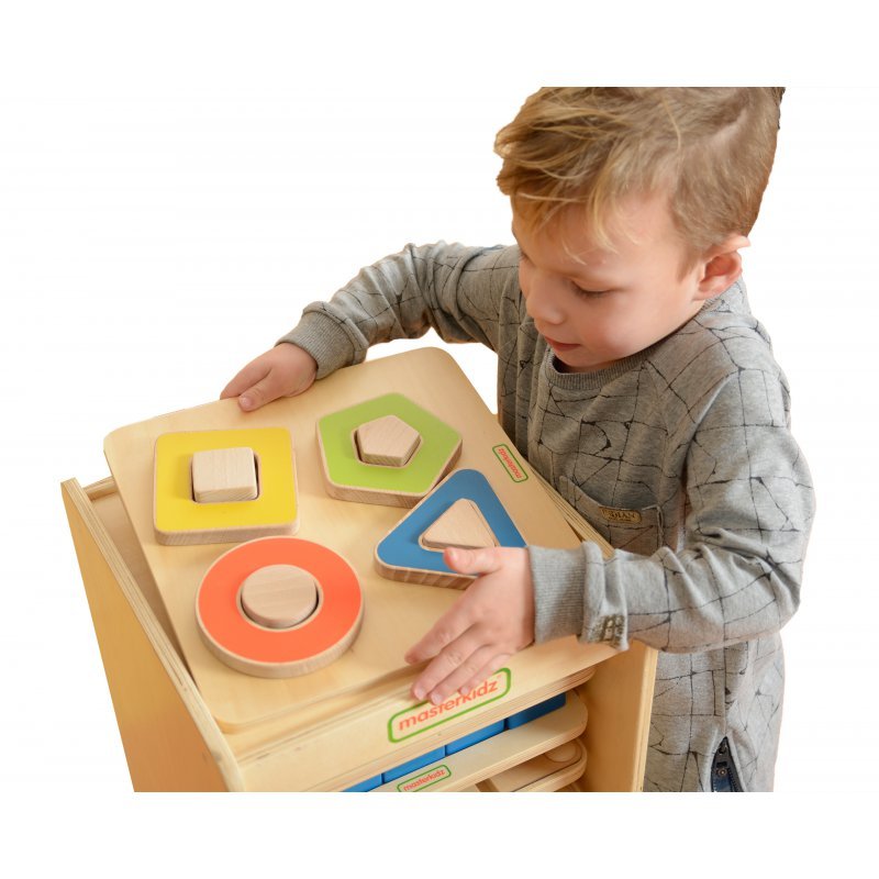 Masterkidz Podwójny Drewniany Sorter Kształtów Kolorowe Klocki Masterkidz MK02259