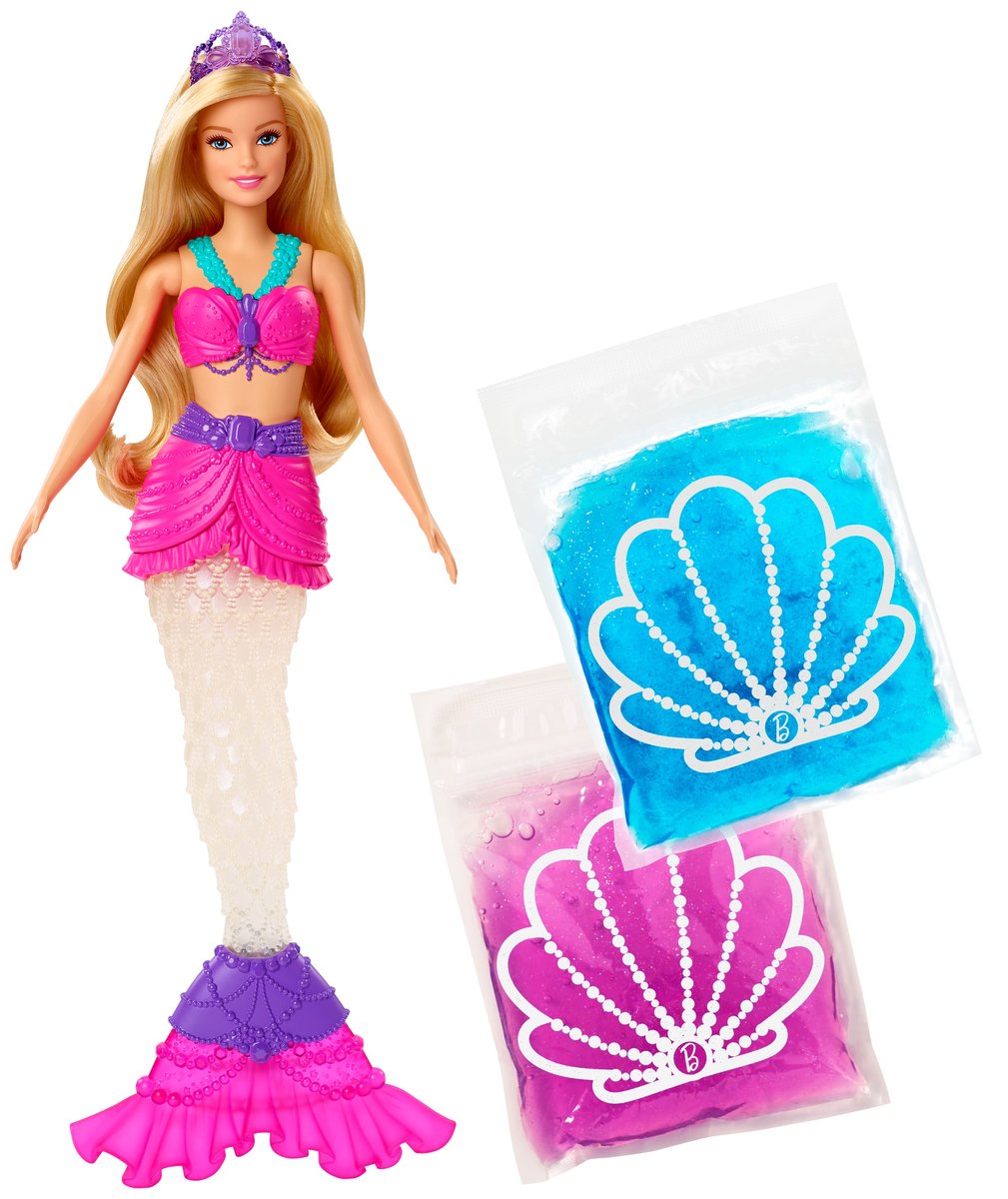 Mattel Barbie Dreamtopia Syrena brokatowy slime GKT75 p4
