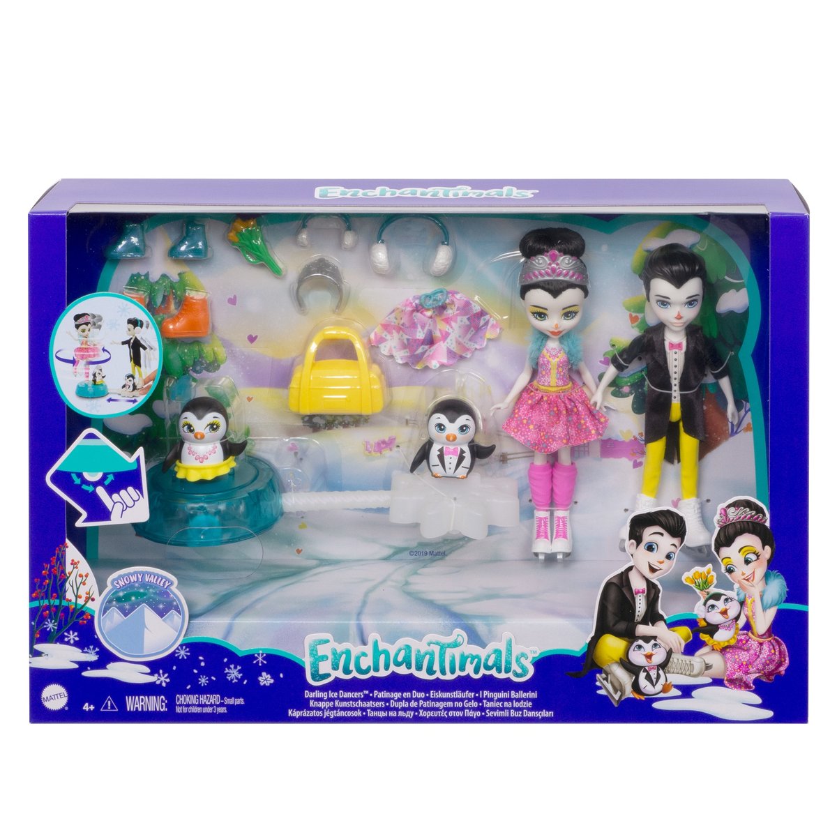 Mattel ENCHANTIMALS Taniec na lodzie Preena Penguin i Patterson Penguin GJX49