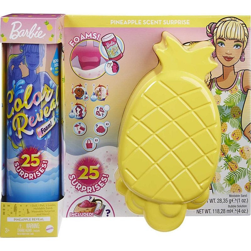 Mattel Lalka Barbie Color Reveal Piana Ananas GXP-783597