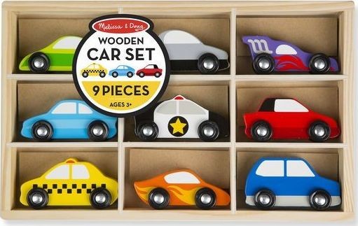 Melissa & Doug Melissa &amp Doug Zestaw drewnianych samochodów 000772131780