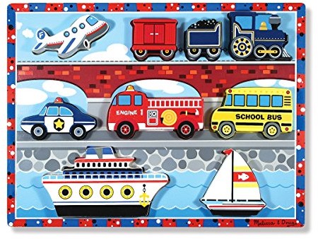Melissa & Doug Sablon 13725 -puzzle, pojazdy o wyglądzie pnia drzewa