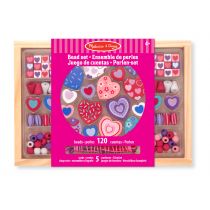 Melissa&Doug Drewniane koraliki do nawlekania serduszka 14175)