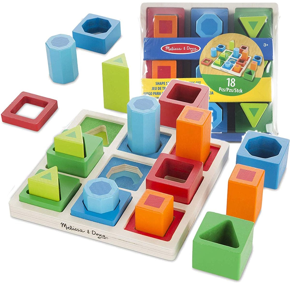 Melissa&Doug MELISSA DREWNIANY SORTER KSZTAŁTÓW KOLORÓW FIGURY MLS10582