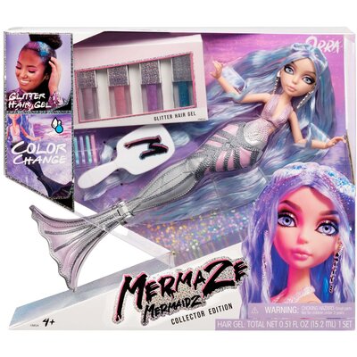Mermaze Mermaidz Mermaze Mermaidz Kolekcjonerska lalka modowa ORRA Syrenka z kolorowymi włosami i funkcją zmiany koloru Zawiera brokatowy żel do włosów i akcesoria W pełni ruchoma Kolekcjonerska Od 4 lat 580843