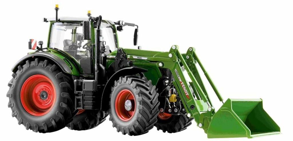 Metalowy model kolekcjonerski traktor Fendt 724 Vario Gen.7 z ładowaczem Wiking 1:32