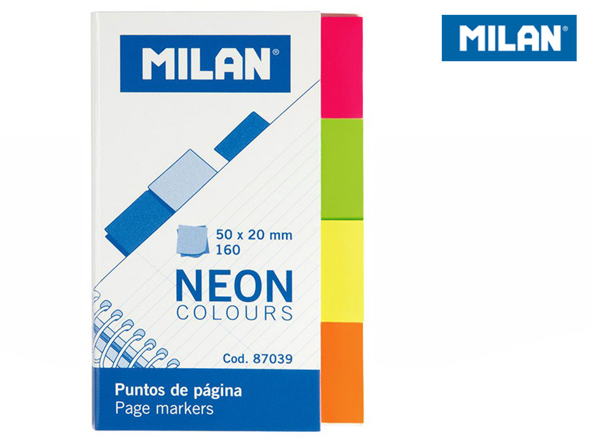 MILAN Indeksy kolorowe 50x20mm 160