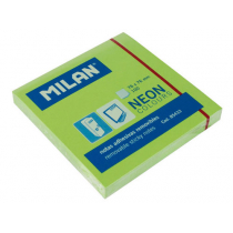 MILAN Karteczki neonowe 75x75 mm zielone 80 sztuk