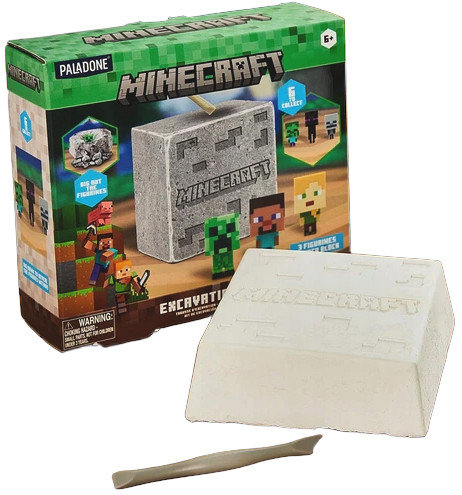 MINECRAFT Zestaw do Wykopalisk - Oficjalny Gadżet - 3 Figurki Niespodzianka