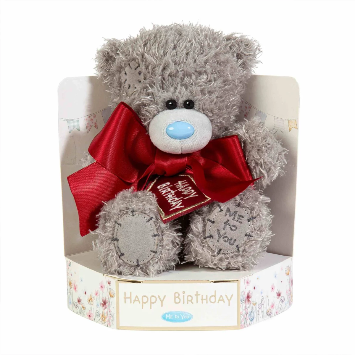 Miś - Happy Birthday z kokardą 18cm