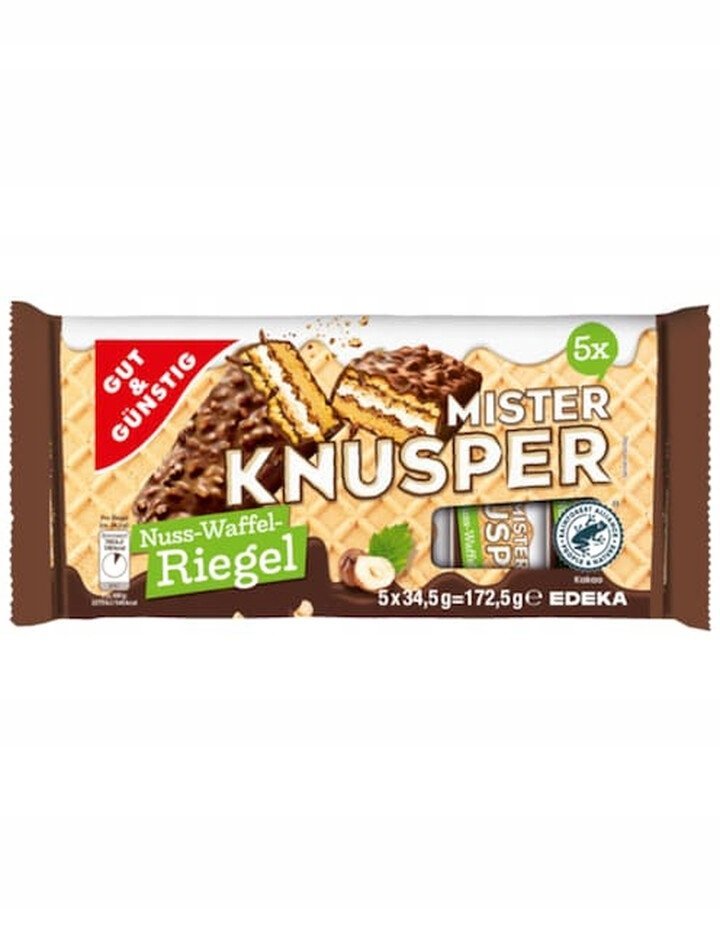MISTER KNUSPER Nuss - Waffel - Riegiel
