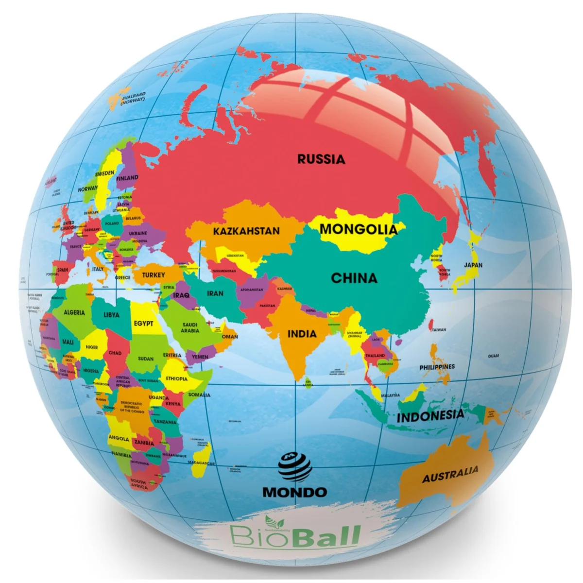 MONDO PIŁKA GUMOWA 230MM - MAPA bioBALL