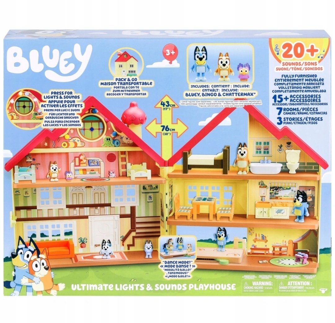 MOOSE TOYS BLUEY NIESAMOWITY DOM ZE ŚWIATŁEM I DŹWIĘKIEM