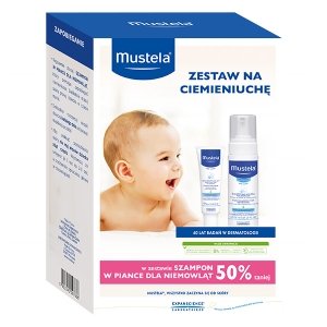 Mustela LABORATOIRES EXPANSCIENCE Bebe promocyjny zestaw krem na ciemieniuchę 40 ml + szampon w piance dla noworodków 150 ml |  OD 149 PLN!