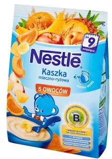 Nestle Kaszka mleczno-ryżowa 5 owoców po 9 miesiącu 230 g