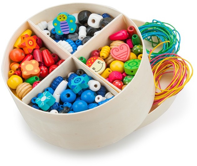 NEW CLASSIC TOYS Drewniane korale do nawlekania