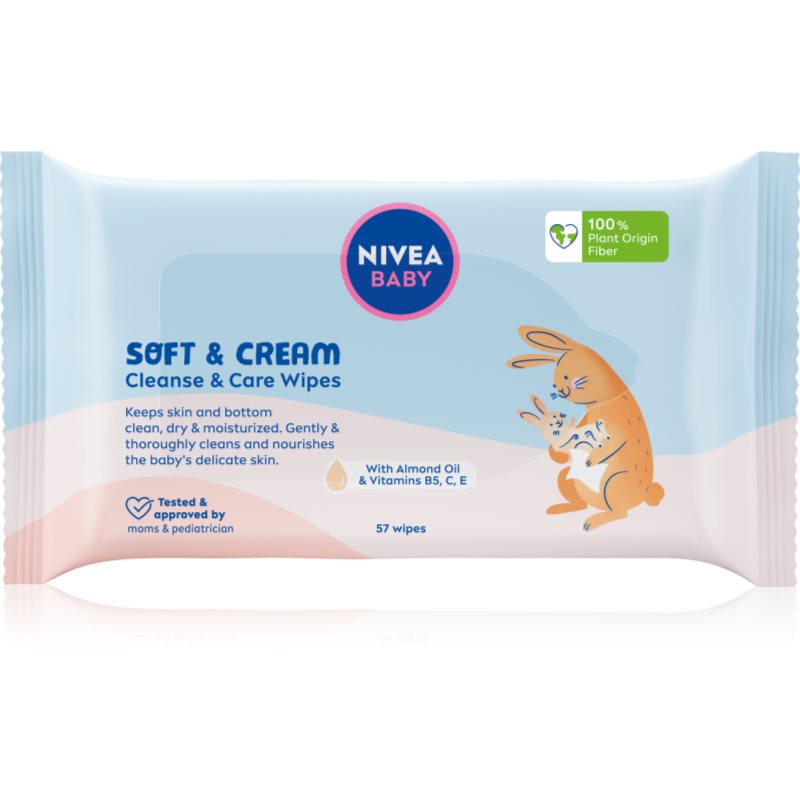 NIVEA BABY Soft & Cream chusteczki oczyszczające 57 szt.