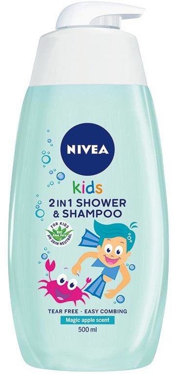 Nivea Kids żel do mycia ciała 2w1 o zapachu jabłkowych karmelków 500ml 93653-uniw