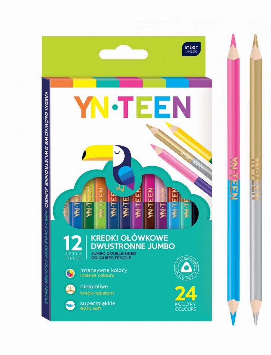 Noster Kredki Jumbo dwustronne 24kol