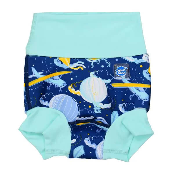 Nowość! Pieluszka 2W1! Neoprenowa Pieluszka Do Pływania Happy Nappy Duo Samoloty