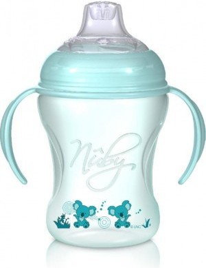 Nuby Kubek niekapek z uchwytami - 240ml zielony Natural Touch NBNT68024F_zielony