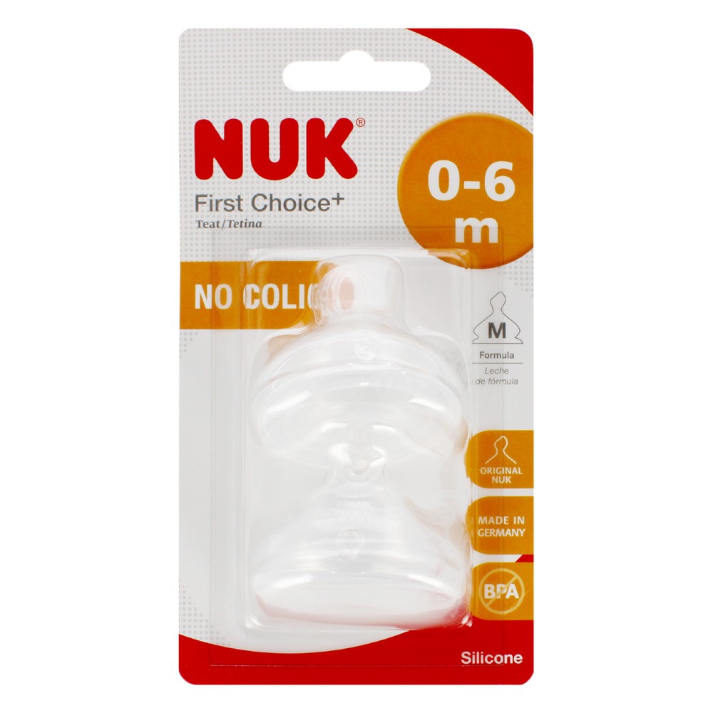 Nuk 709245 SMOCZEK NA BUTELKĘ SILIKONOWY 0-6 M 2SZT