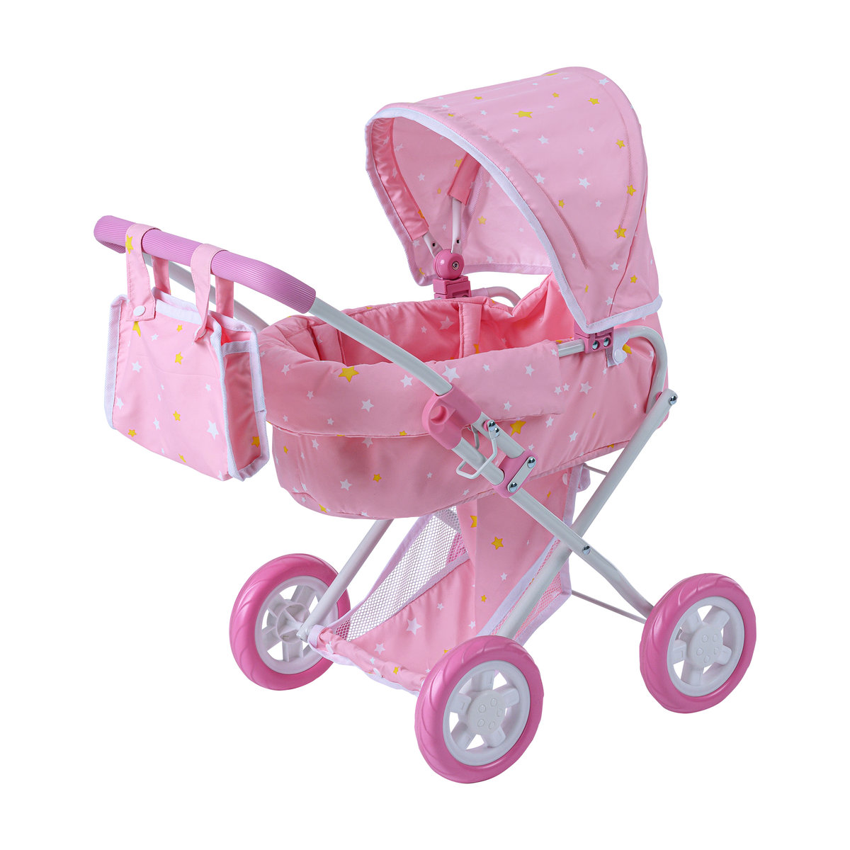 Olivia's Little World Świecące Gwiazdy Deluxe Małe Lalki Wózek dla lalek Spacerówka Różowy OL-00011
