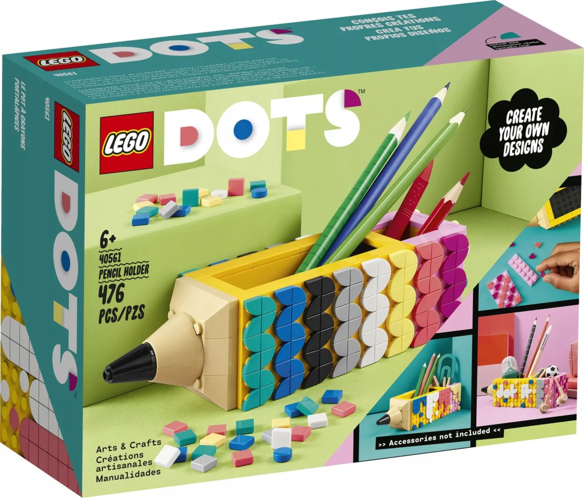 Oryginalne Lego Piórnik 40561 Dots Pojemnik na długopisy 476 elementów