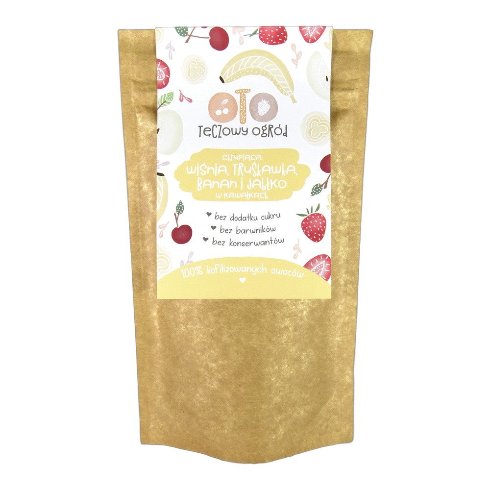 Otolandia OtoLandia Liofilizowane owoce w kawałkach wiśnia, truskawka, banan, jabłko 20g