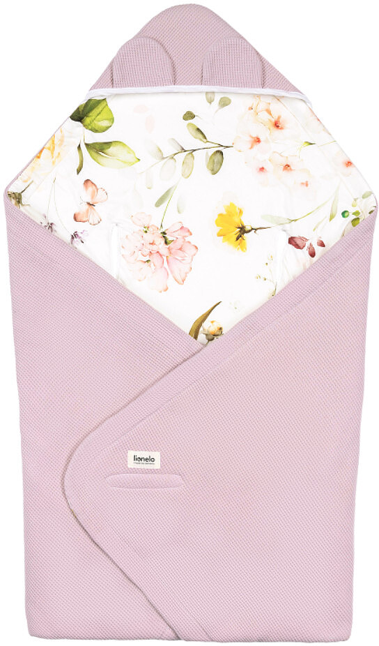 Otulacz do fotelika Lionelo Travel Swaddle Blanket Flower Różowy