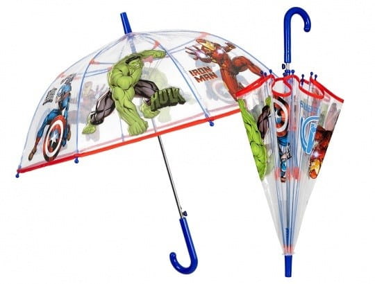 Parasol dziecięcy Perletti Avengers automatyczny z superbohaterami transparentny