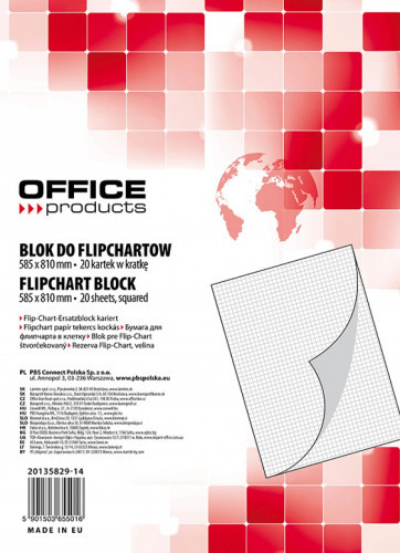 PBS Blok do flipchartow 585x810 20 kartek w kratkę Connect Polska
