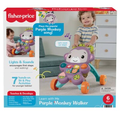 Pchacz dla dziecka FISHER PRICE Małpka JGW90