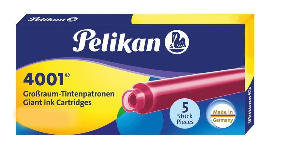Pelikan Naboje długie 4001 GTP/5 różowe 5 sztuk