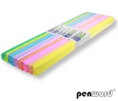 Penword Bibuła marszczona pastel mix 50x200cm (10szt)