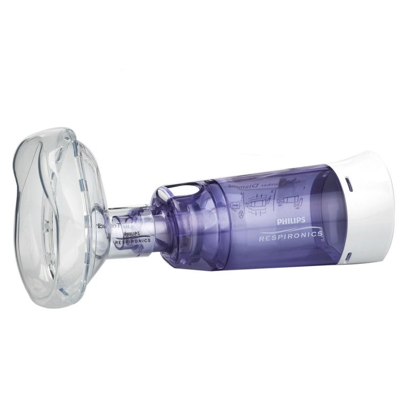 Philips OptiChamber Diamond, komora inhalacyjna, antystatyczna, ze średnią maską dla dzieci 1-5 lat