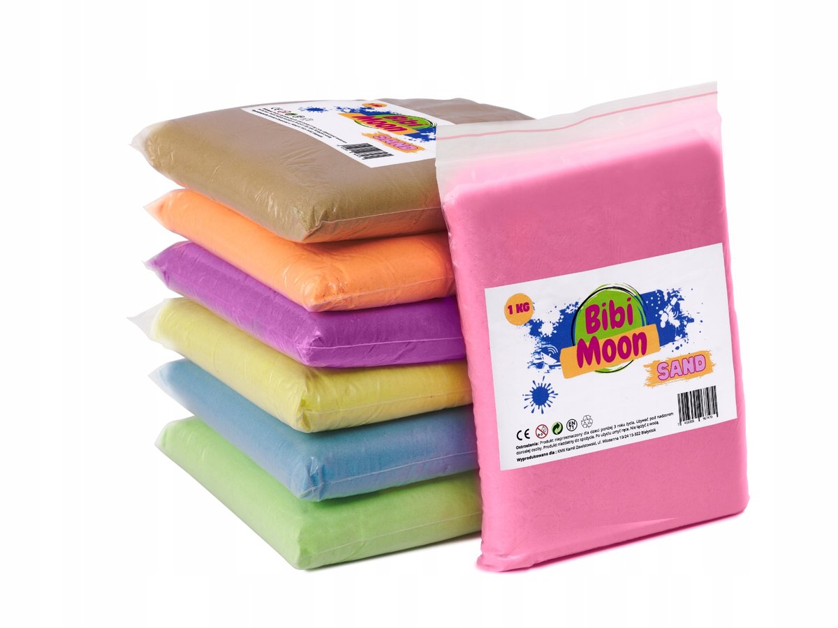 Piasek Kinetyczny Bibimoon Piaskolina 6 Kol. 6Kg